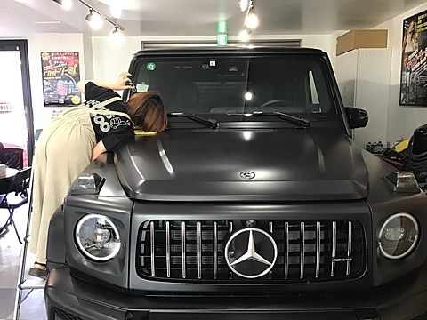 ガラスに飛び石リペア
